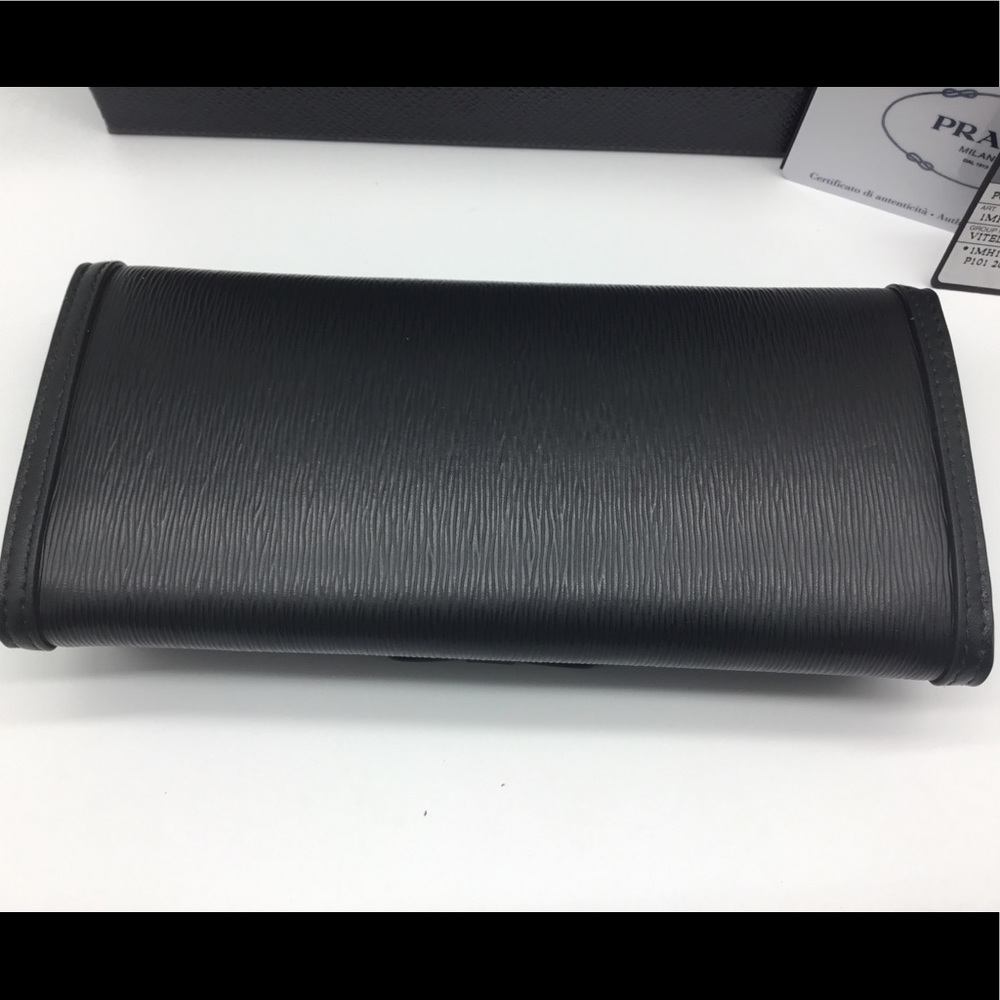 Prada♥️NEW♥️Vitello Move Fi Black Ribbon Leather - Picture 5 of 8